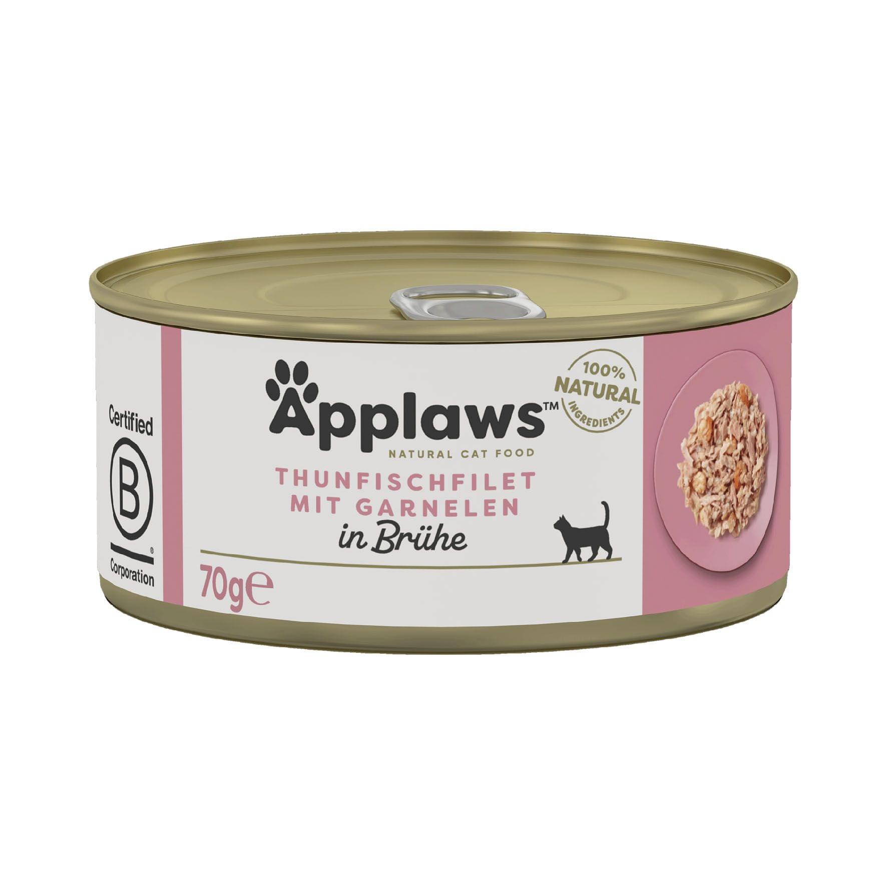 Applaws Tin Tuna Fillet & Prawn 24x70g / 24x156g