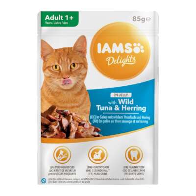 Iams Delights Adult Tuna & Hering 24x85g in Jelly