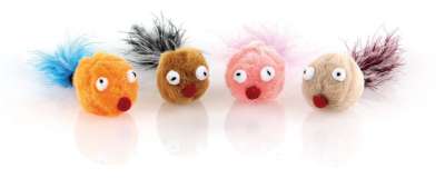 Swisspet Katzenspielzeug Plüsch Ball m. Feder