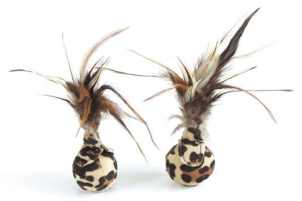 Swisspet Katzenspielball Leopard mit Feder