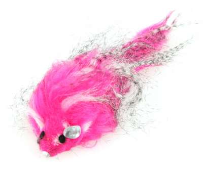 Swisspet Katzenspielzeug Langhaarmaus mit Rassel pink