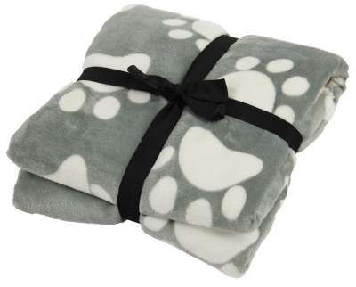 Swisspet Liegedecke Pfötli grau/weiss