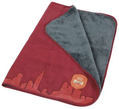 Swisspet Heimtierdecke Skyline rot/grau