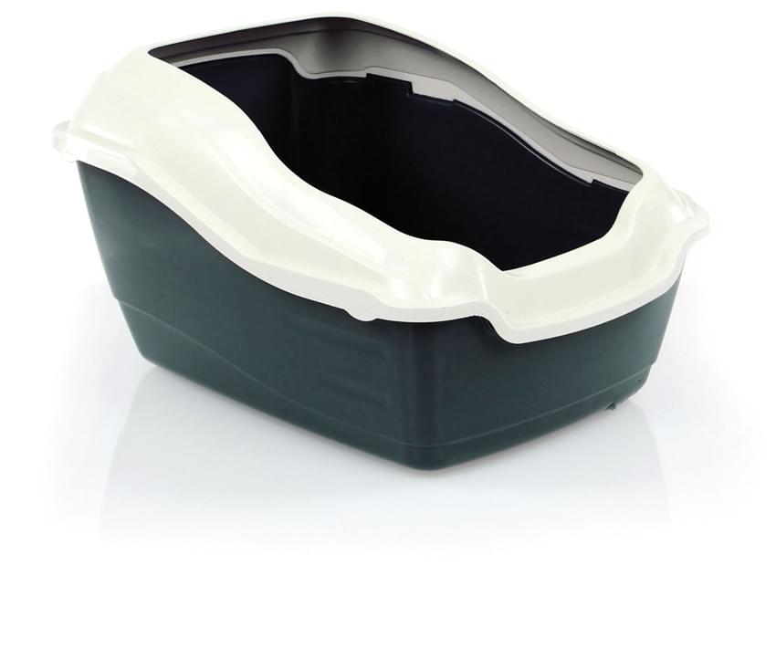 Swisspet Katzentoilette Levento mit hohem Rand d.grau
