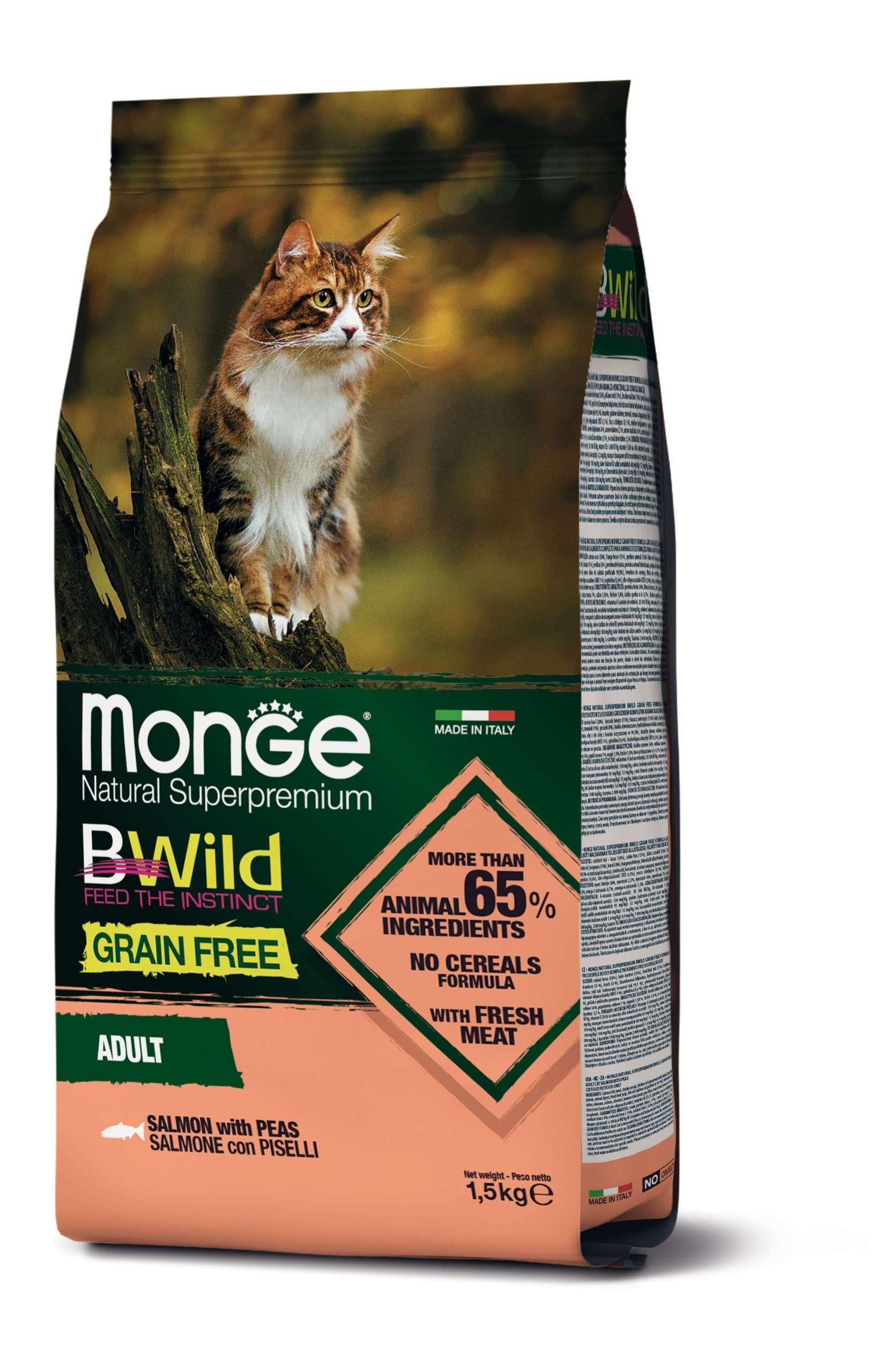Monge Cat BWild Grain Free Adult Lachs 1.5kg