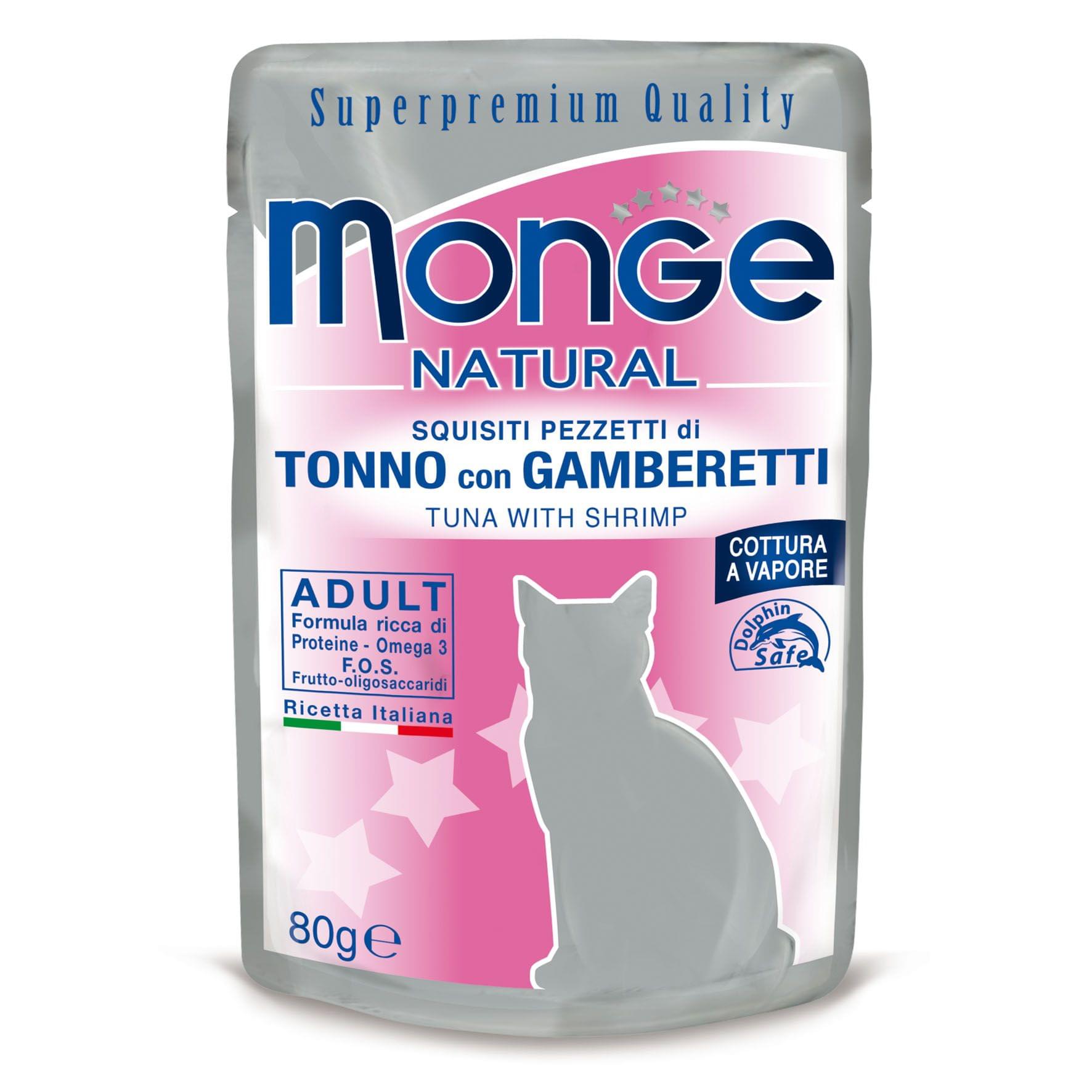 Monge Natural Cat Adult Thunfisch mit Shrimps 24x80g