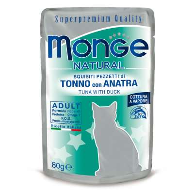 Monge Natural Cat Adult Thunfisch mit Ente 24x80g