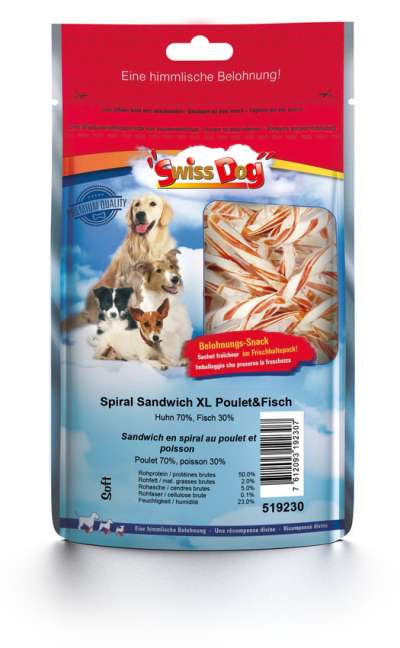 SwissDog Spiral Sandwich XL mit Chicken & Fisch