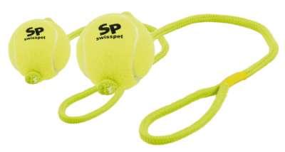 Swisspet Hundespielzeug Smash&Play Tennisball mit Seil ø6.5cm und ø8cm