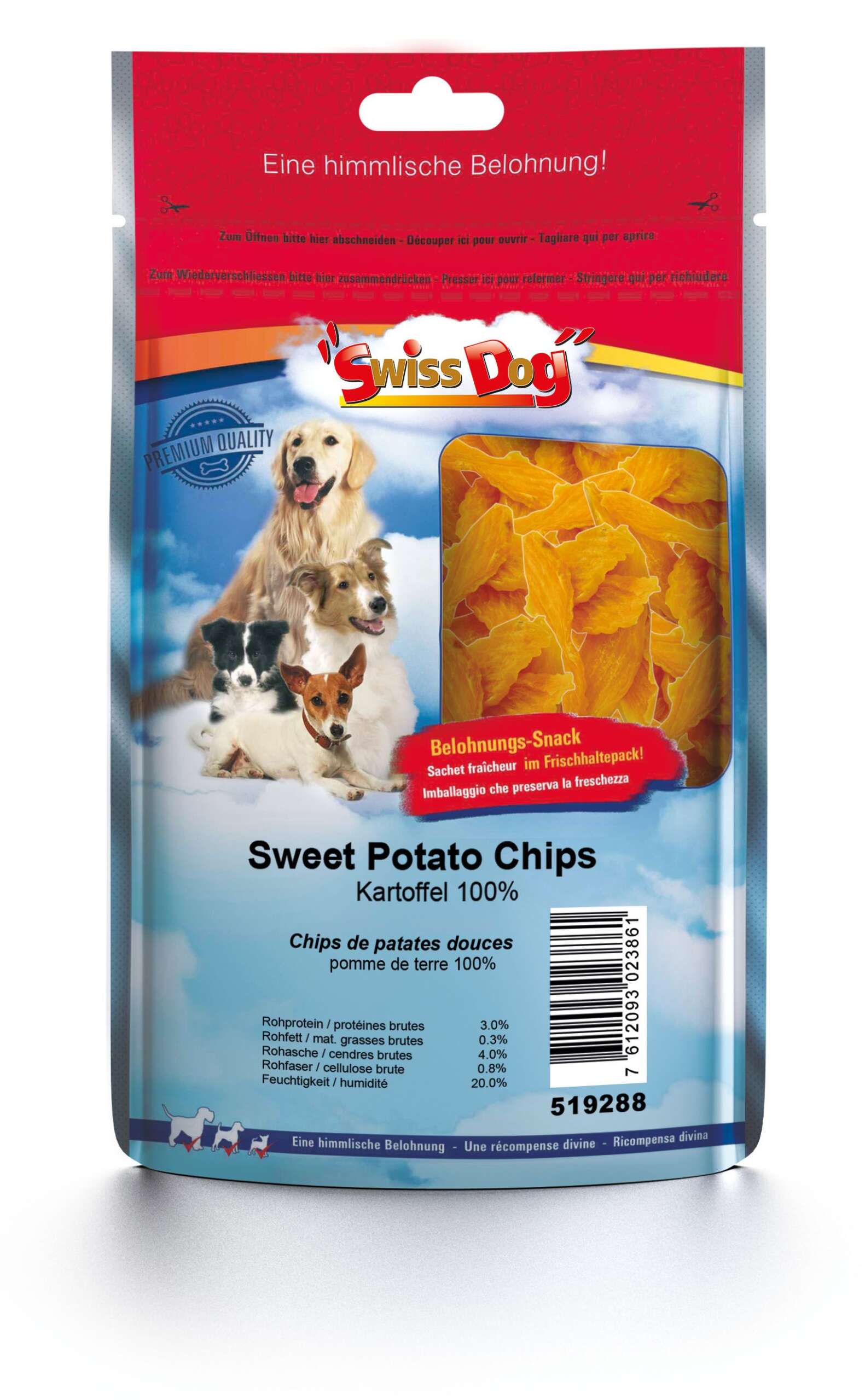 SwissDog Sweet Potato Chips 6x100g / 350g