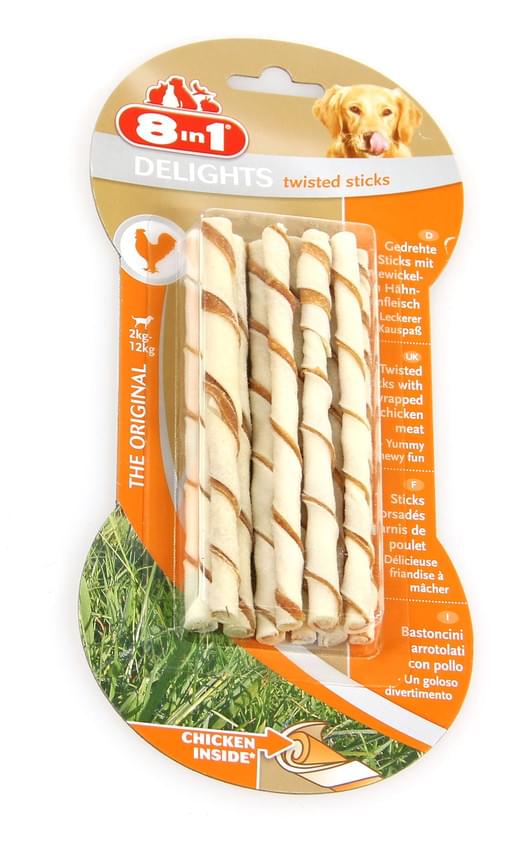 8in1 Delights Twisted Sticks Chicken 10Stk. / 35Stk