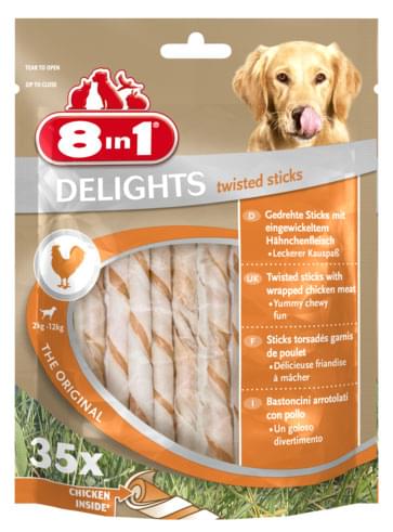 8in1 Delights Twisted Sticks Chicken 10Stk. / 35Stk – Bild 2