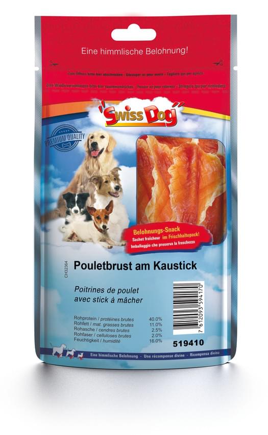 SwissDog Pouletbrust am Kaustick 6x25g / 6x100g / 300g