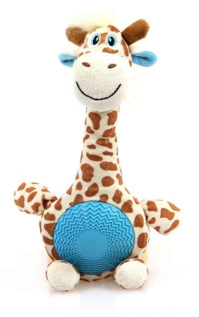 Swisspet Hundespielzeug Plüsch-Giraffe Joshi mit Quietscher 32cm