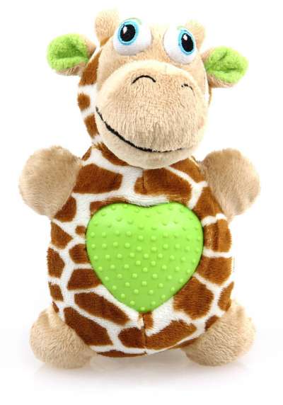 Swisspet Hundespielzeug Plüsch-Giraffe Hearties mit Quietscher 20cm