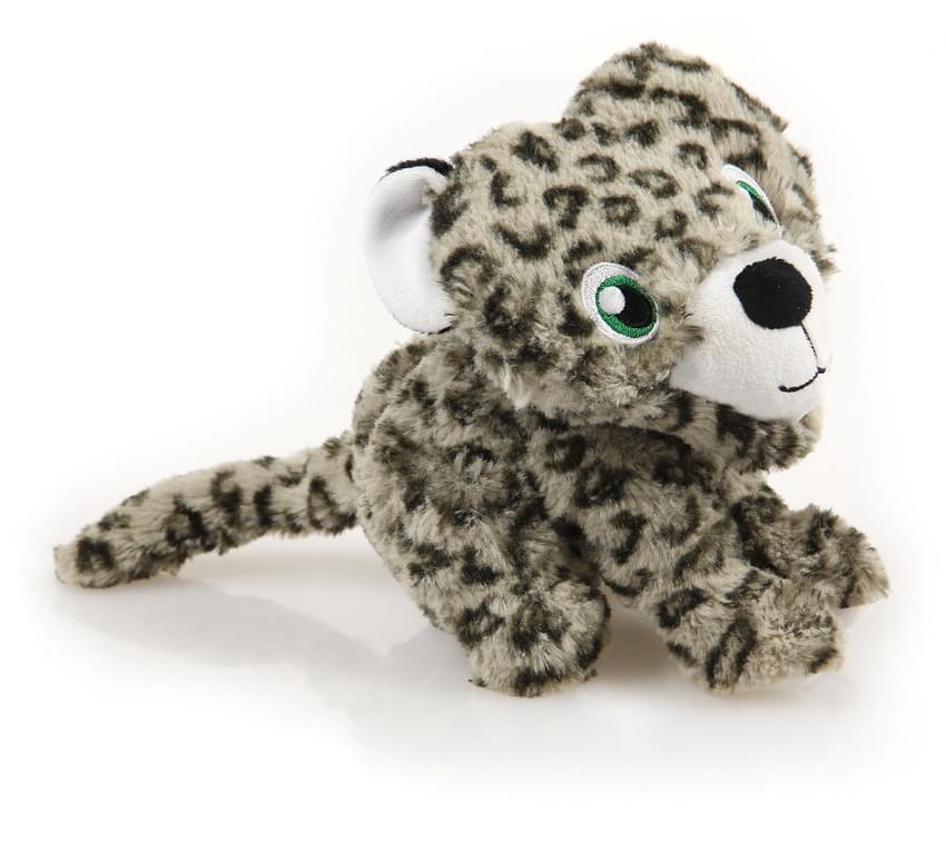 Swisspet Hundespielzeug Hearty Plüsch-Leopard mit Quietscher grau