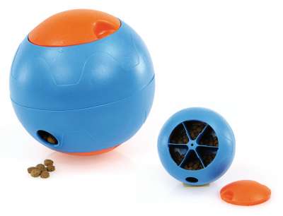 Swisspet Fooby Snack Futterautomat blau/orange D=15cm