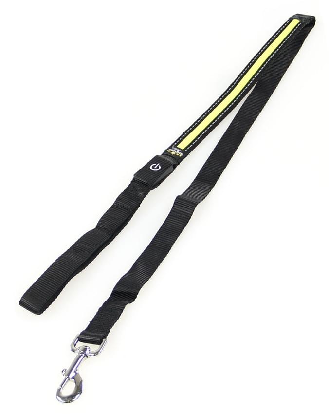 Swisspet Leuchthalsband & -Leine Fluo gelb S / L – Bild 2