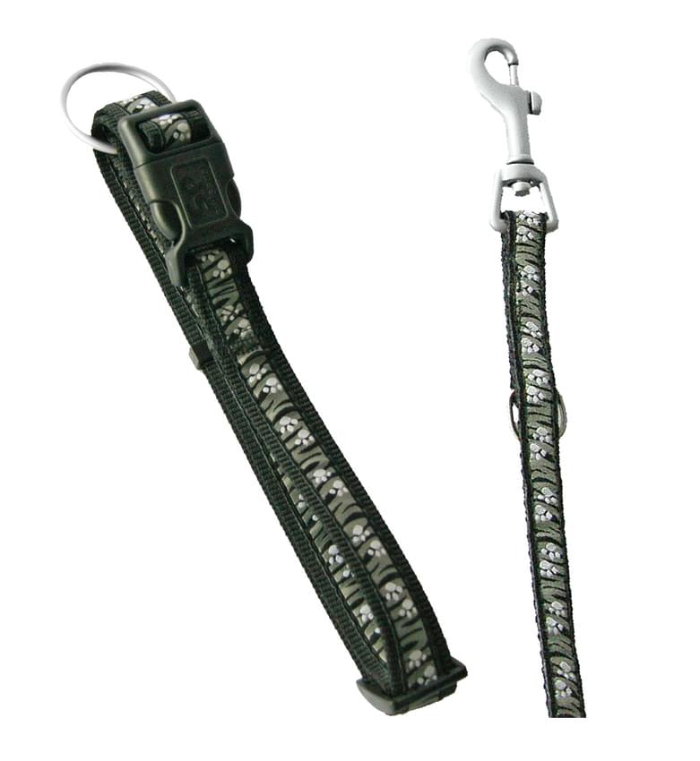Swisspet DoggyLine Halsband & Führleine schwarz