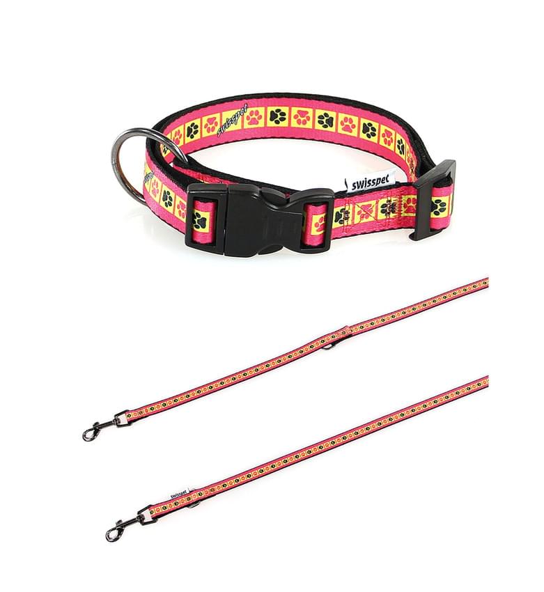 TrendLine Halsband & Führleine Mosta pink