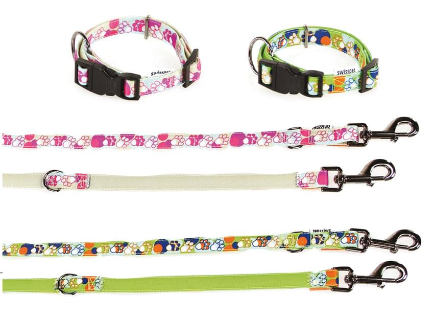 TrendLine Halsband & Führleine Funny grün