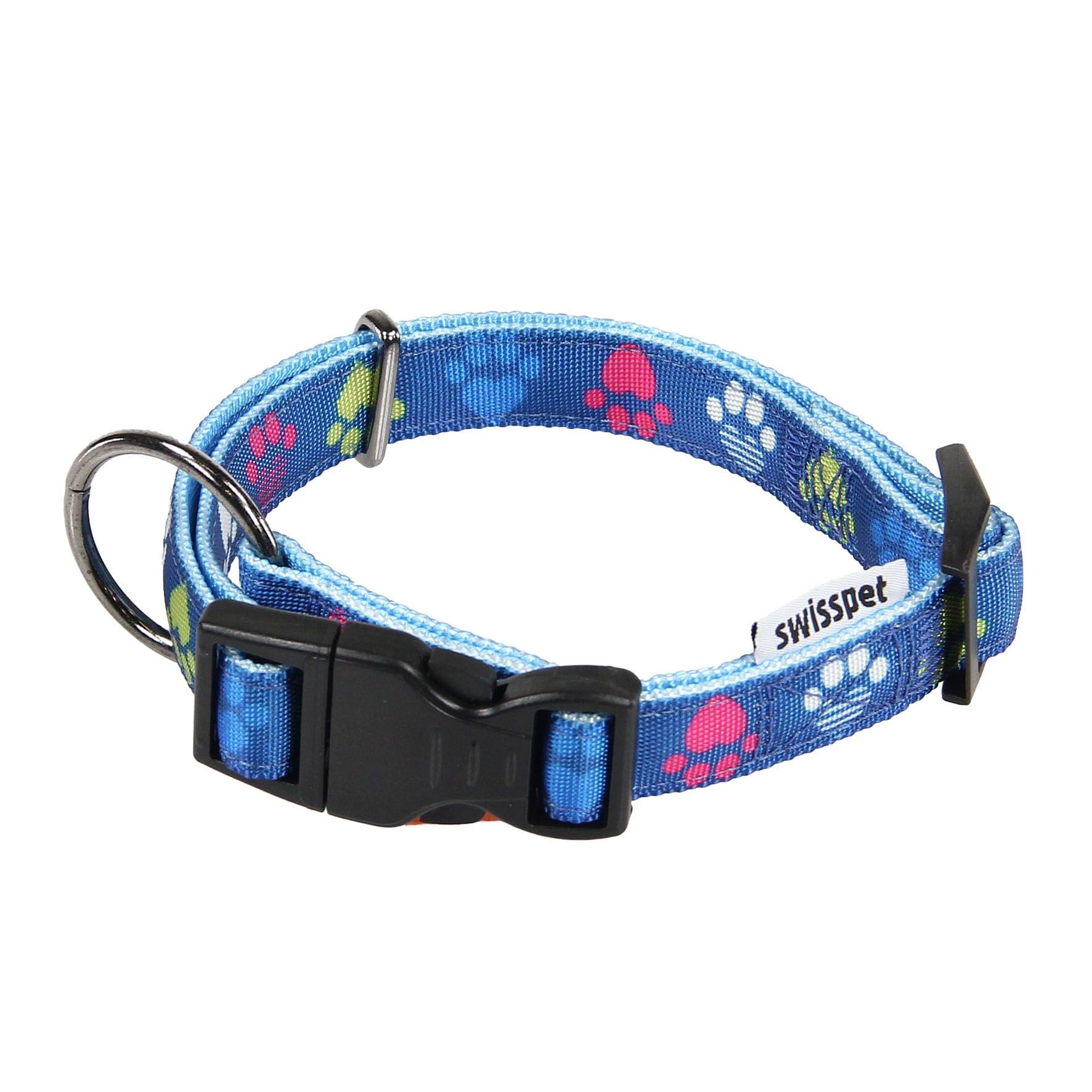TrendLine Halsband & Führleine Paws & Love blau