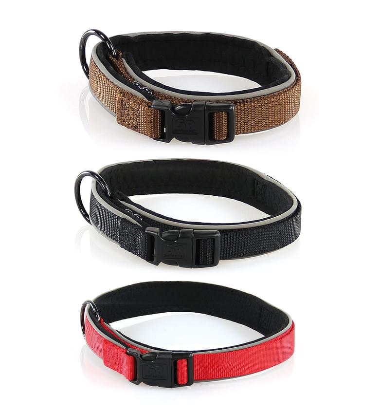 Swisspet Halsband Crio braun / schwarz oder rot S / M