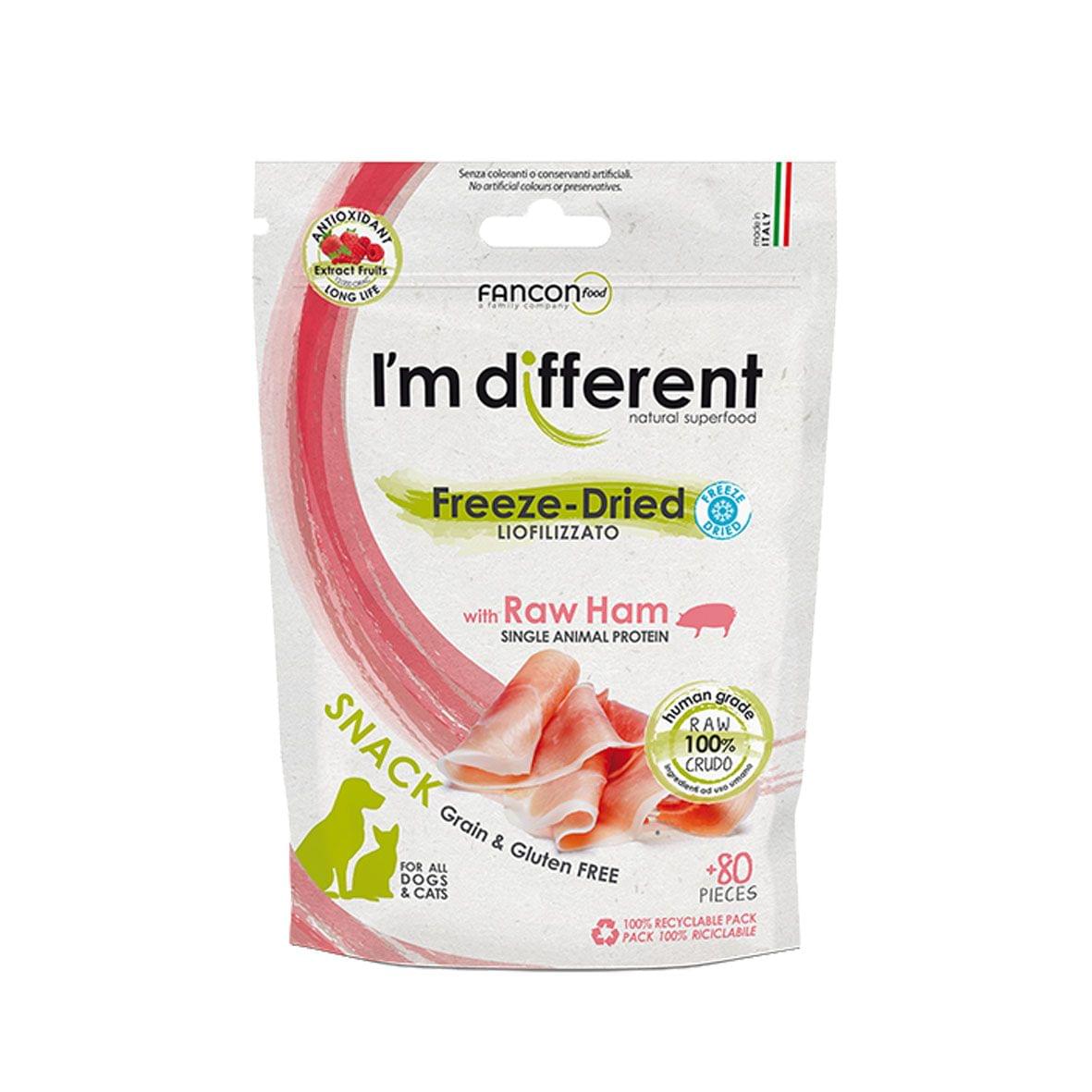 I'm different Snack Treats Raw Ham, 40g