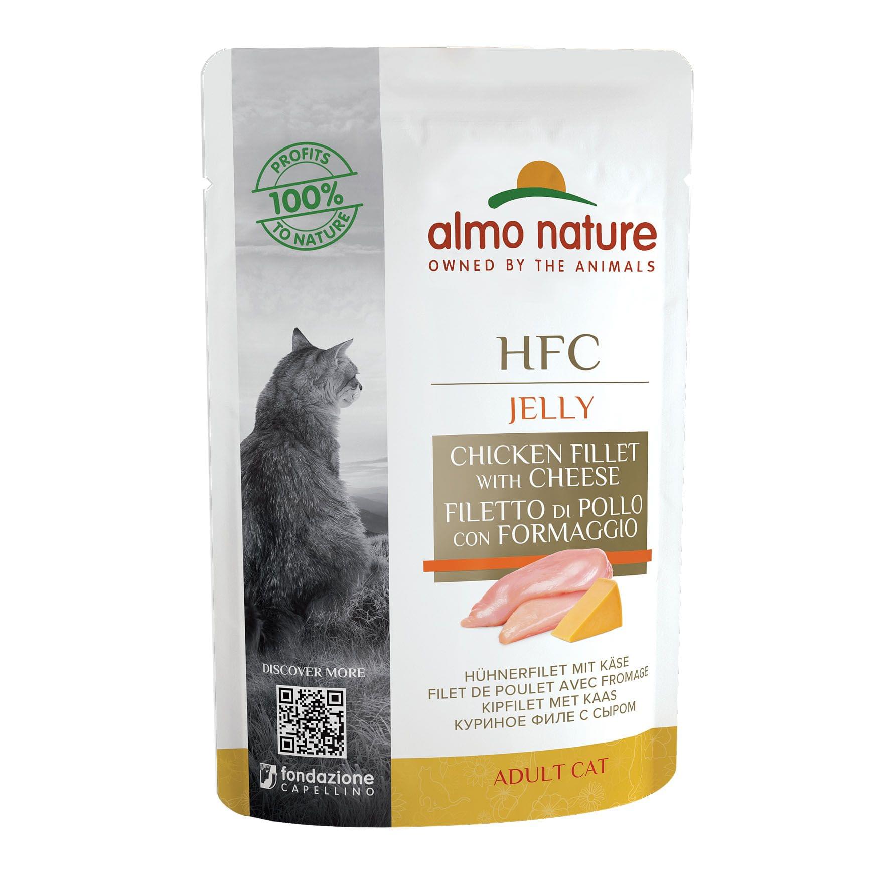 Almo HFC Jelly Adult Hühnerfilet & Käse 24x55g