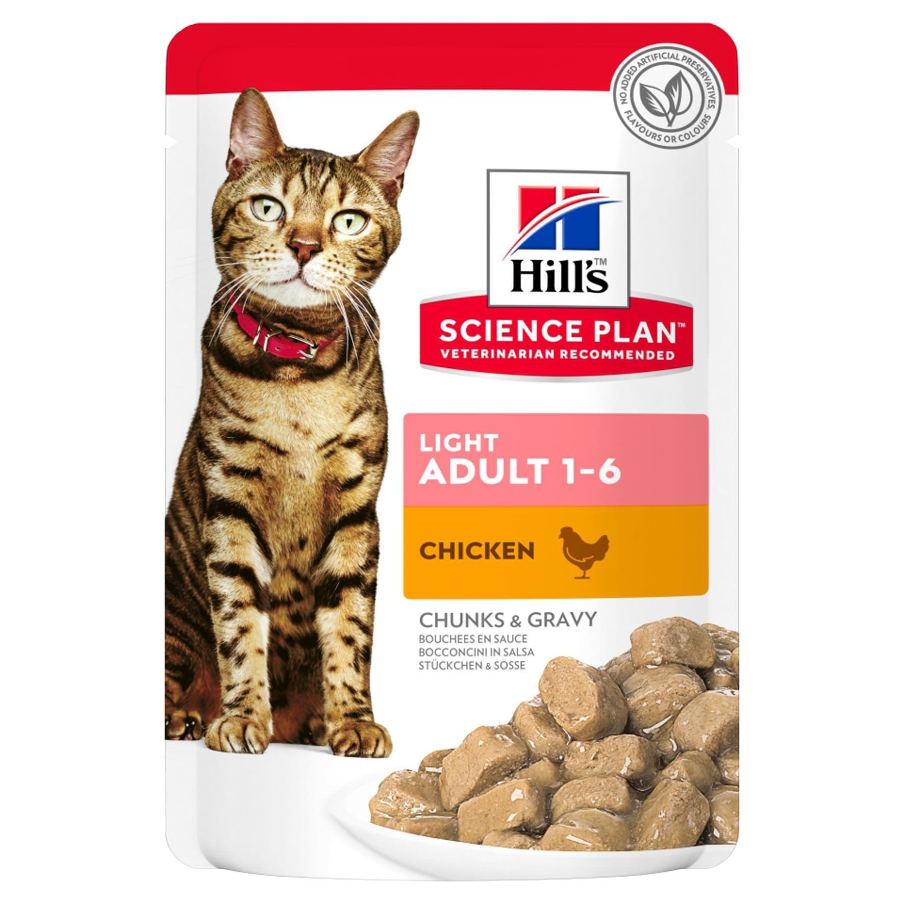 Hill's Science Plan Adult Light Katzenfutter mit Huhn 12x85g