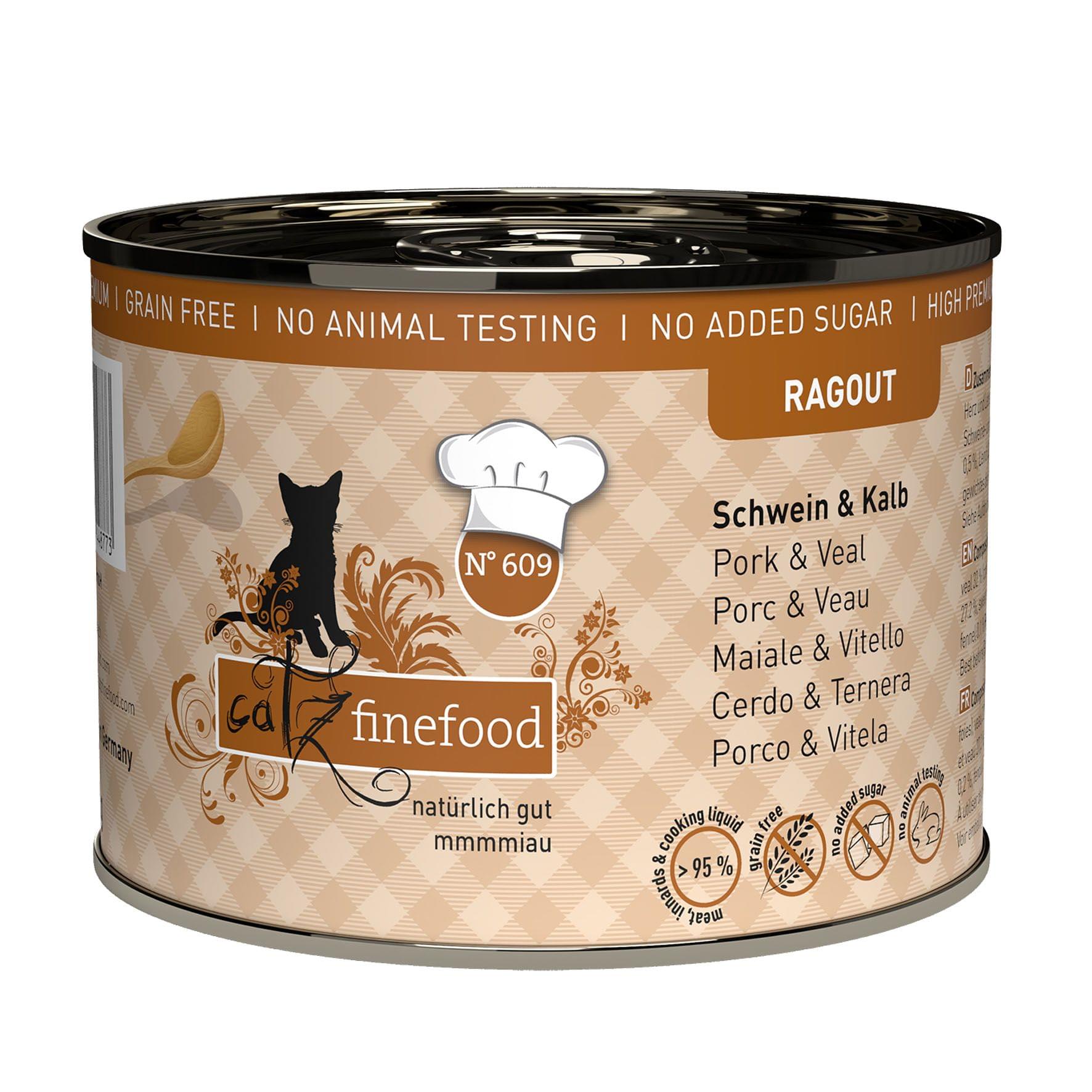 Catz finefood Ragout N°609 Schwein & Kalb 6x180g