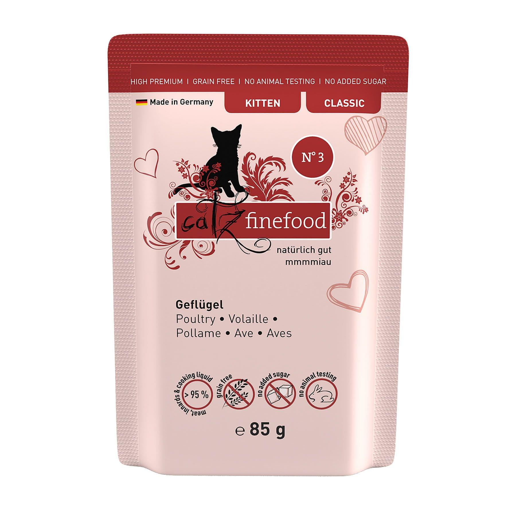 Catz finefood Kitten Classic N°3 Geflügel 16x85g / 6x200g