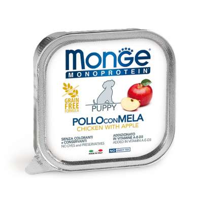 Monge Dog Puppy Monoprotein Huhn & Apfel 24x150g