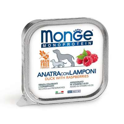 Monge Dog Adult Monoprotein Ente & Himbeeren 24x150g