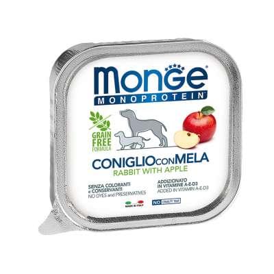 Monge Dog Adult Monoprotein Kaninchen mit Apfel 24x150g