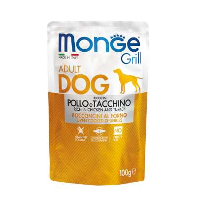 Monge Grill Dog Adult Huhn & Truthahn 24x100g