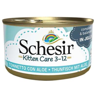 SCHESIR Kitten Thunfisch und Aloe in Jelly 24x85g