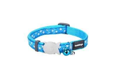 RedDingo Halsband Design Stars White on Turquoise - XS