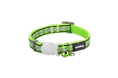 RedDingo Cat Halsband Reflective Fish Lime Green - XS