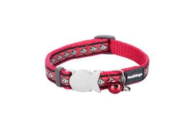 RedDingo Cat Halsband Reflective Fish Red - XS