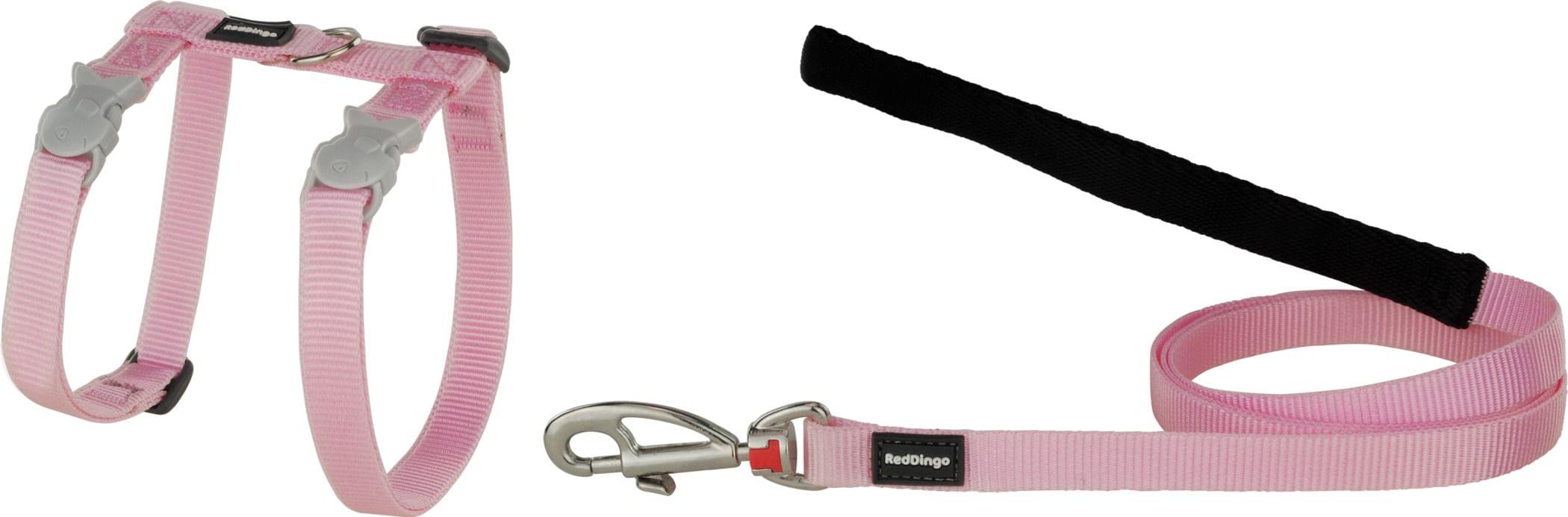 RedDingo Cat Geschirr & Leine Classic Plain Pink - XS