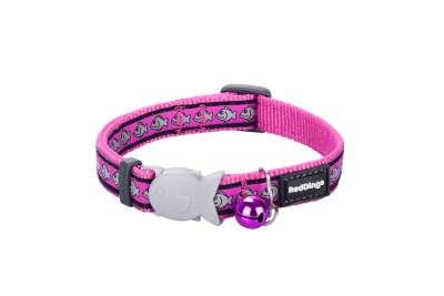 RedDingo Cat Halsband Reflective Fish dunkelrosa - XS