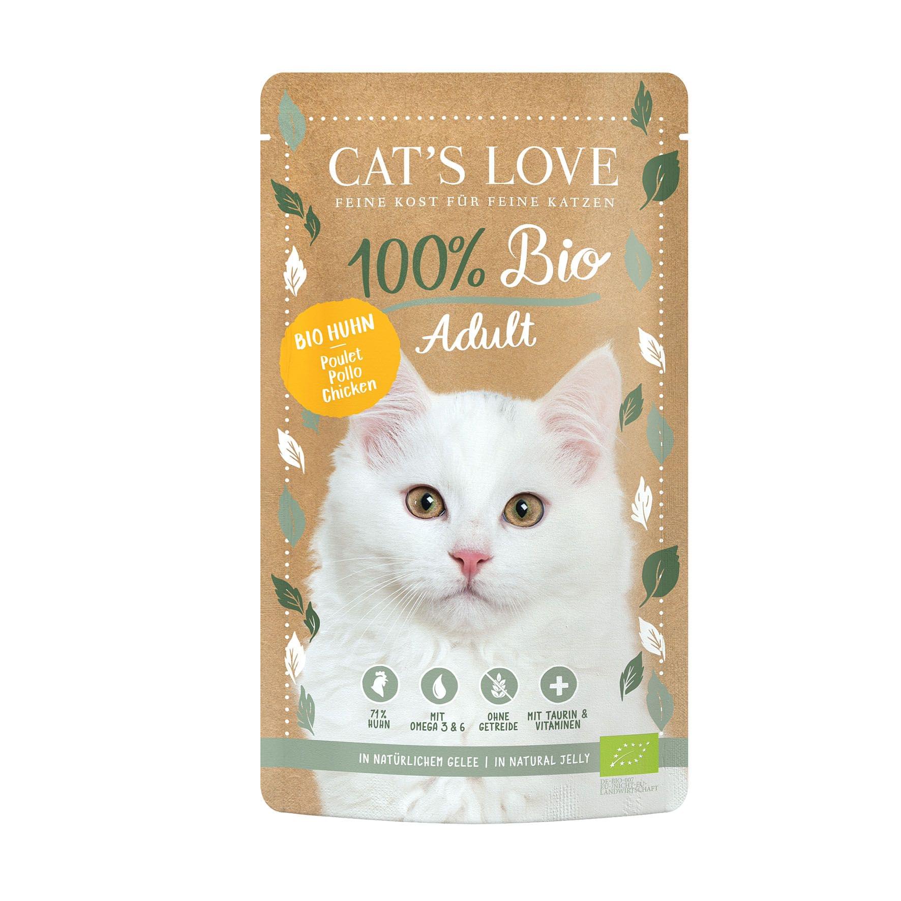 CAT'S LOVE ADULT BIO Huhn 6x100g