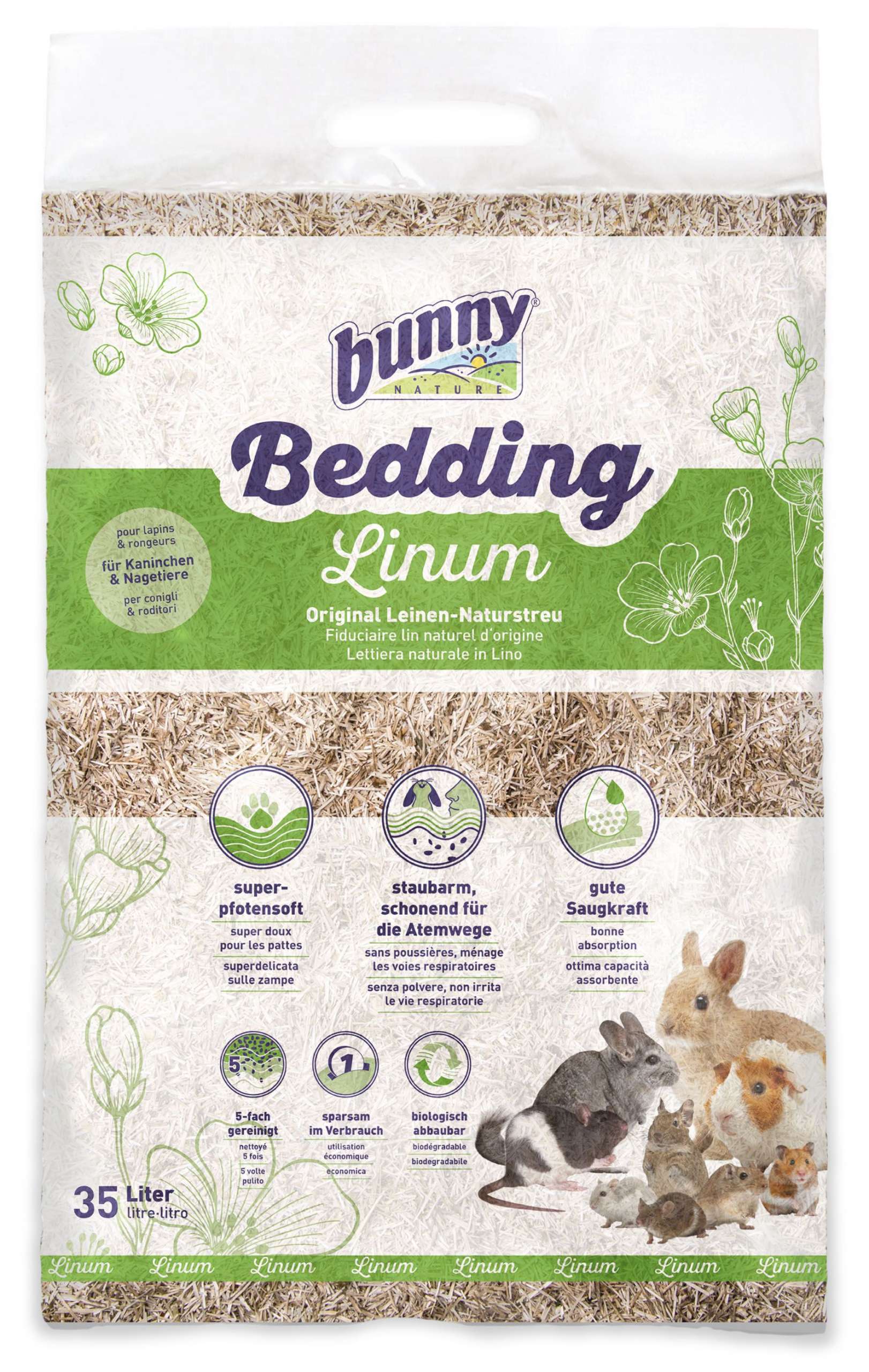 Bunny Bedding Linum 35L Original Leinen-Naturstreu
