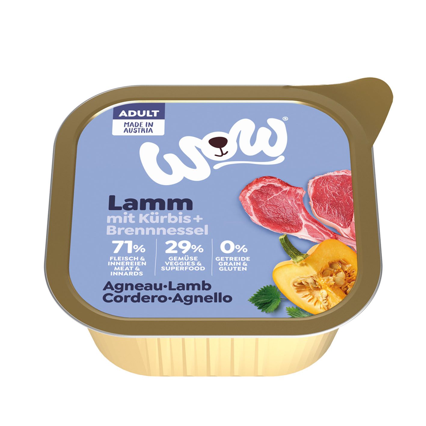 WOW Adult Lamm mit Kürbis 11x150g / 6x400g / 6x800g