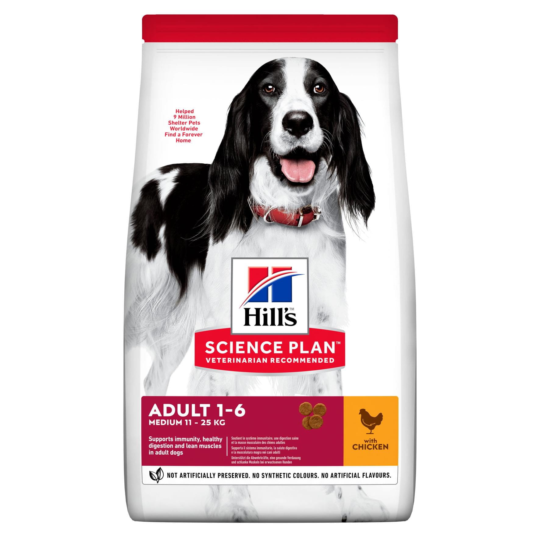 HILL'S Hund SCIENCE PLAN Medium Adult mit Huhn 2.5kg / 14kg