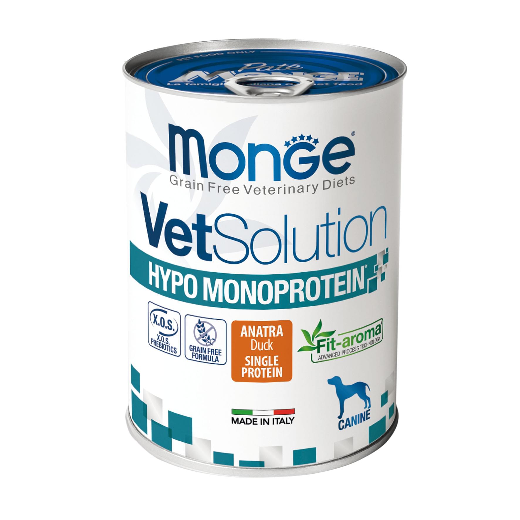 Monge Dog Vet Solution Hypo Monoprotein Ente 12x400g