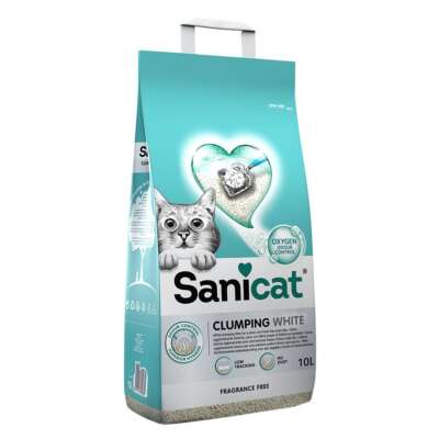 Katzenstreu Sanicat Clumping White 10L neutral