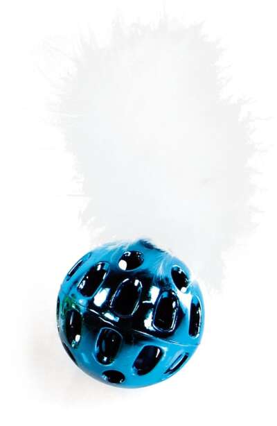 Swisspet Katzenspielzeug Gili mit weisser Feder blau oder grün