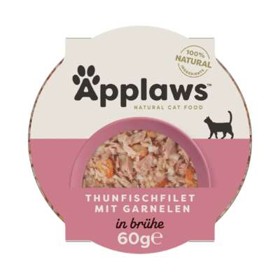 Applaws Cat Pot Tuna Fillets + Prawn 10x60g